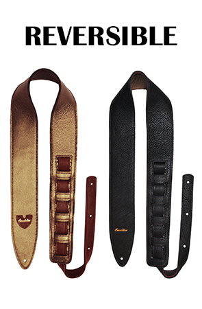 Reversible Metallic Torpedo Strap - Bronze, Burgundy, and Black - TRMGSBZ09BD