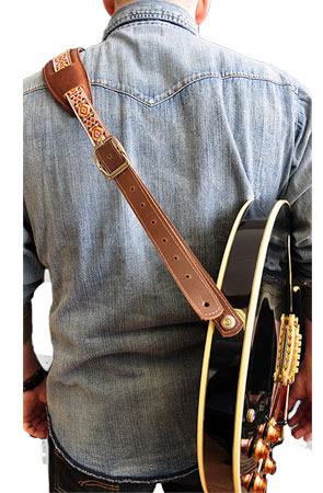 saddle guitar strap