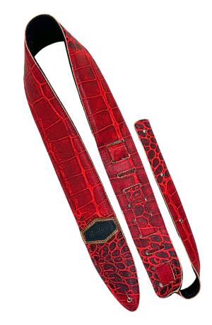 Alligator Red- SOULDIER Padded Torpedo Guitar Strap -LIMITED EDITION-