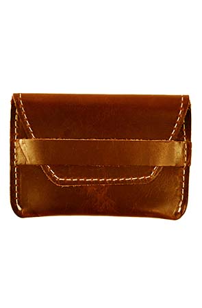 Rust Leather Fulton Flap Wallet - LPPFRS