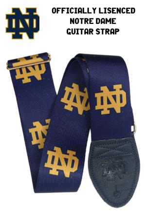 Officially Licensed Notre Dame 'ND' Logo Guitar Strap