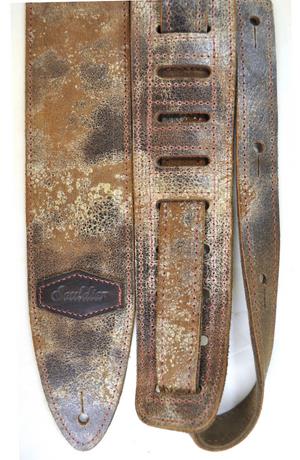 DISTRESSED Torpedo Guitar Strap in Brown