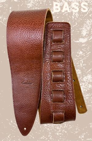 Rustic Pebble Leather BASS Strap in Brown
